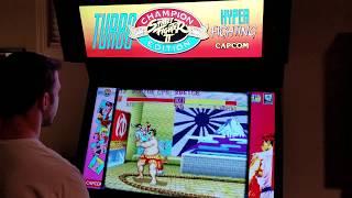 Street Fighter II Turbo Arcade Cabinet MAME Gameplay w/ Hypermarquee