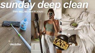 SUNDAY RESET: deep clean with me | highly motivational!!!