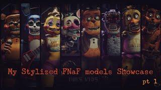 [Blender/FNaF] My stylized models Showcase pt 1