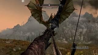 Skyrim Дракон в небе