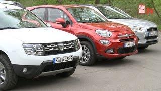 Fiat 500X vs. Dacia Duster vs. Mitsubishi ASX (2015)