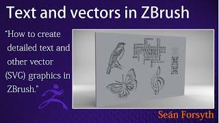 Creating text and other vector graphics in ZBrush 2022