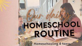 New DAILY HOMESCHOOL ROUTINE||HOMESCHOOLING MULTIPLE TEENS||MIDDLE + HIGHSCHOOL