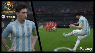 FIFA 16 Remake: Lionel Messi |Amazing Free Kick vs Panama |COPA AMERICA 2016| by Pirelli7