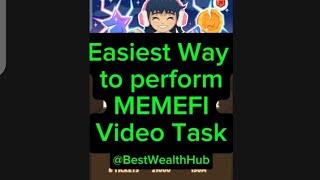 Easiest & Fastest way to do ALL MEMEFI YOUTUBE TASK without leaving Telegram. #memefi #bestwealthhub