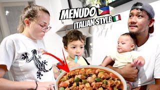 MY ITALIAN WIFE NAGLUTO NANAMAN NG FILIPINO FOOD! MENUDO! | THE NIAN FAM  