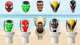 TEBAK GAMBAR Spider-Man vs Skibidi Toilet || AVENGERS, MARVEL, IRON MAN,HULK, VENOM, CAPTAIN AMERICA