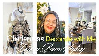 *NEW* CHRISTMAS DINING ROOM | DECORATE WITH ME | STYLING IDEAS & MORE