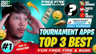 Top 3 Best Tournament Apps For Free Fire & Bgmi  | 100% Trusted App | Free Fire Tournament App 
