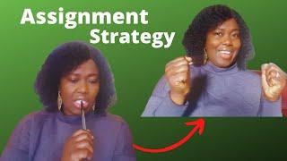 Assignment strategy step by step || Seun Obisesan Youth Zone