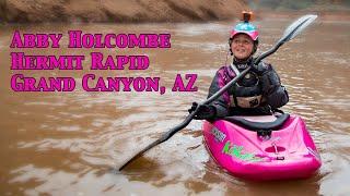 Abby Holcombe, 12 year old girl kayaking Hermit Rapid, Grand Canyon, AZ- Famagogo