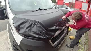 Bonnet wrap on our Peugeot Boxer Motorhome.