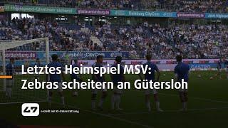 STUDIO 47 .live | LETZTES HEIMSPIEL MSV: ZEBRAS SCHEITERN AN GÜTERSLOH