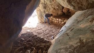 Transforming an ancient cave into a dream shelter and camp _ Bushgraft _survival_ shelter_ camping