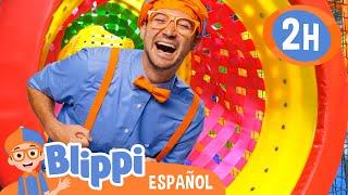 ¡Deslizándonos y Aprendiendo con Blippi! | Blippi | Moonbug Kids - Parque en Vivo!