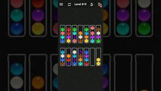 Ball Sort Color Water Puzzle Solution Level 819