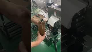 bottle mouth neck label shrinking machine video shrink sleeve label amchine
