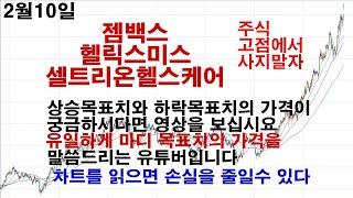 주식 고점에서 사지말자 2월10일 젬백스,헬릭스미스,셀트리온헬스케어