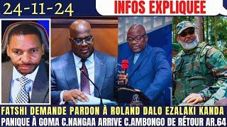 FATSHI DEMANDE PARDON À ROLAND DALO APRÈS LES INSULTES PANIQUE À GOMA C.NANGAA ARRIVE C.AMBONGO RETO