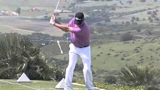 Anders Hansen - Golf Swing Iron,  Slow motion (Face On)