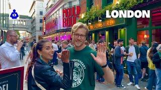 London Summer Walk  West End, SOHO to Piccadilly Circus | Central London Walking Tour [4K HDR]