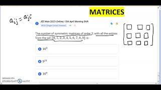 the number of  symmetric matrix of order 3 will all the entries from the set {0,1,2,3,4,5,6,7,8,9}