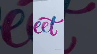 Sweet #calligraphy #lettering #gelpens #satisfying