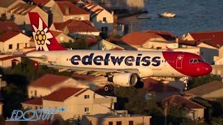 Scenic Runway 23 Approach - Edelweiss Air - Airbus A320 HB-IJU - Split Airport SPU/LDSP