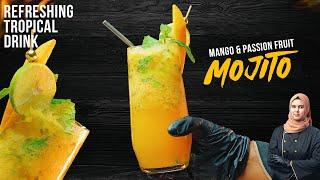 Delicious Mango & Passion Fruit Mocktail | Sweet Tangy & Refreshing!