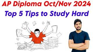 Ap Diploma oct/nov 2024 | Top 5 tips to study hard in diploma exams | diploma important questions