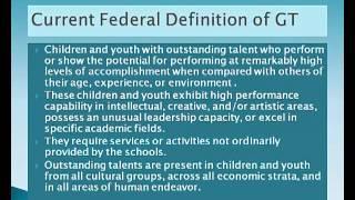 Gifted and Talented: Foundations and Definitions