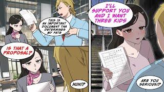 [Manga Dub] The receptionist mistook my document for a marriage form, leading to a surprise...