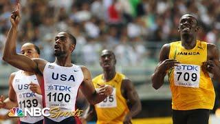 Young Usain Bolt chased down by Tyson Gay at 2007 World Championships | NBC Sports