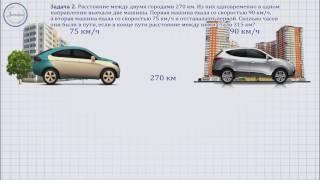 Математика  4 класс. Движение с отставанием.