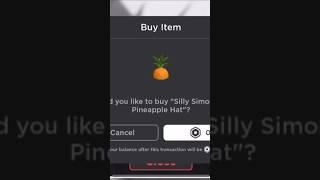 GETTING Silly Simon Says Pineapple Hat! #roblox #robloxcodes #robloxfreeugclimited #ugc #freeugc