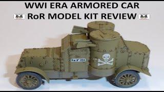 WWI British Armored Car Austin Mark III 1:72 Scale Master Box 72007 –Model Kit Build & Review