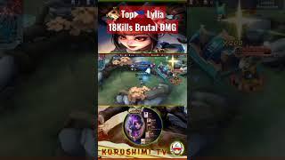 Lylia 18 Kills Brutal Damage | TOP GLOBAL LYLIA - MLBB #shorts #mobilelegends