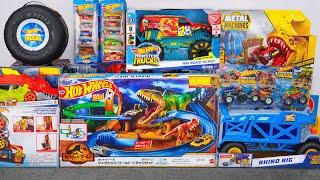 Hot Wheels Unboxing Toys Review ASMR | Hot Wheels Jurassic World Dominion Clash 'n Crash Track Set