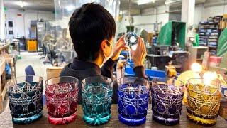 薩摩切子ができるまで。熟練したガラス職人が作り上げる薩摩切子。