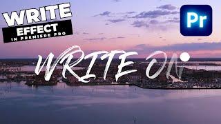 Handwriting WRITE ON Effect Tutorial In Premiere Pro