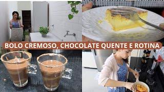 ORGANIZANDO A CASA, ALMOÇO SIMPLES, O MELHOR BOLO + CHOCOLATE QUENTE FÁCIL E CREMOSO