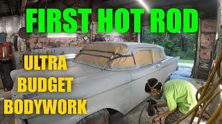 Ultra LOW BUDGET BODYWORK and PAINT Your Car CHEAP! My Son's First Hot Rod — 1959 Ford Custom Sedan