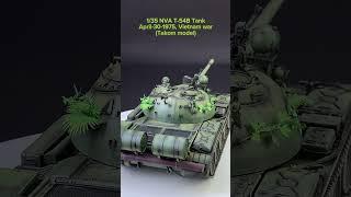 1/35 PreBuilt Model NVA T-54B Tank (Takom) on April-30-1975, ending day of Vietnam war