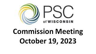 PSC Commission Meeting 10/19/2023