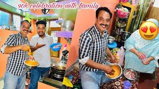 90k Celebration  with Family Chicken pakoda party #familyvlogs