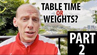 Advice | Table Time or Weights? - Part 2