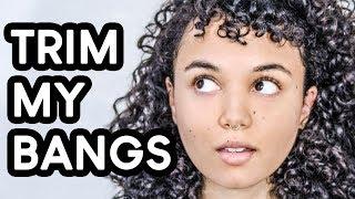 How I Trim My Curly Micro Bangs 