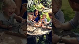 Ai art / Meghan mange de la pizza  #pizza #meghanmarkle #princeharry #pizzalover #royal