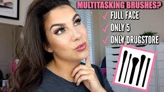 MAKEUP BRUSHES SIMPLIFIED | Full Face, 5 Brushes, All Drugstore