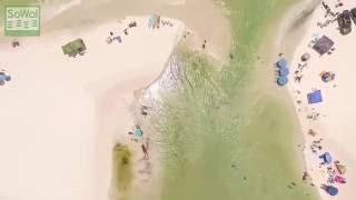 Clear Gulf Water Flows Into Western Lake in Grayton Beach, Florida